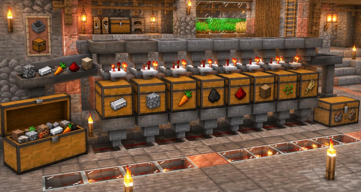 Minecraft Item Sorter: How to Build a Hopper Sorting System
