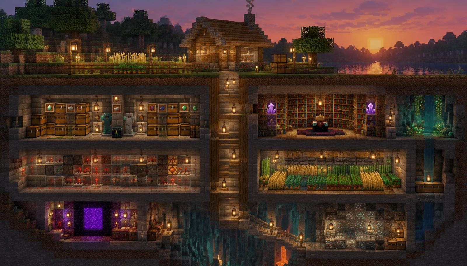 15 Minecraft Base Ideas That Look Completely Normal Until You Go Underground